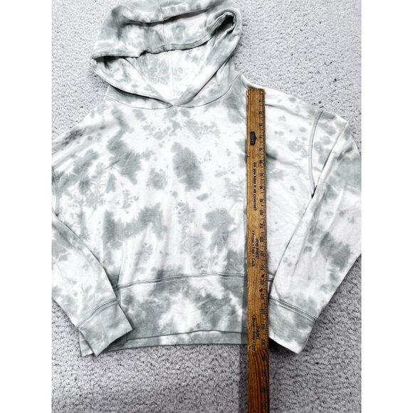 Women's Offline Aerie Green White Tie Dye Oversized Hoodie Sweatshirt Size S - Picture 3 of 10